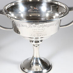 Two Sterling Silver Double Handled Trophies “Penang Swimming Club”
