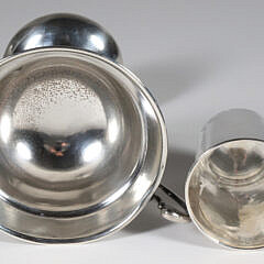 Sterling Silver Double Handled Trophy Cup Together With An 800 Silver Single Handle Cup