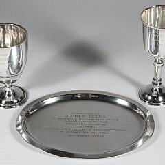 313-5515 Three pieces SS Trophy Cups + Dish A_IMG_0089