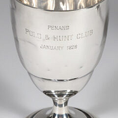Tiffany & Co. Sterling Silver Commemorative Plate and Two Trophy Cups