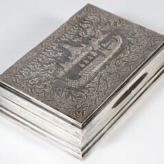 Vintage Sterling Silver Siam Divided Trinket Box