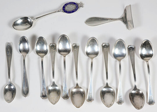318-5515 Thirteen Mixed SS Demitasse Spoons A_IMG_0109