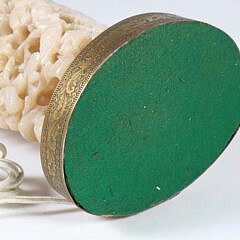 Antique Chinese Carved Soapstone Lamp