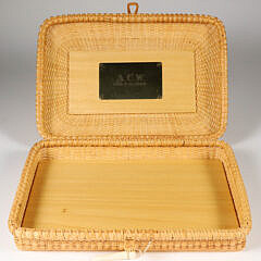 Rectangular Form Nantucket Style Basket Box