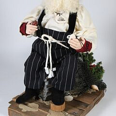 Contemporary Scrimshaw Santa