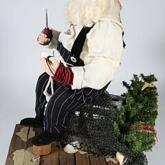 Contemporary Scrimshaw Santa