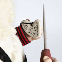 Contemporary Scrimshaw Santa