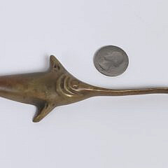 Vintage Brass Figural Swordfish Letter Opener