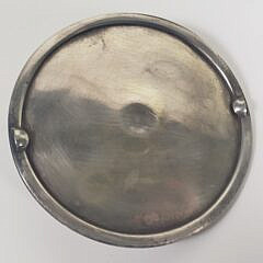 Vintage Chrome Bound Barrel Form Tobacco Jar, 20th century