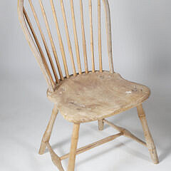 Rare Nantucket Nine Spindle Bow Back Windsor Side Chair, circa 1817