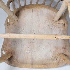 Rare Nantucket Nine Spindle Bow Back Windsor Side Chair, Stamped “BB”, circa 1817