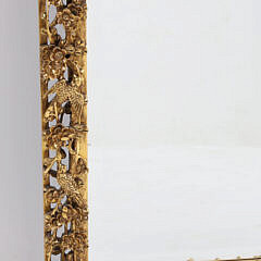Chinese Carved Giltwood Framed Mirror