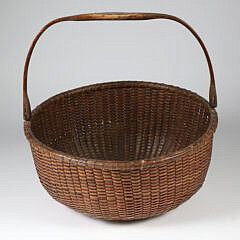Antique Round Swing Handle Nantucket Basket