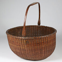 Antique Round Swing Handle Nantucket Basket