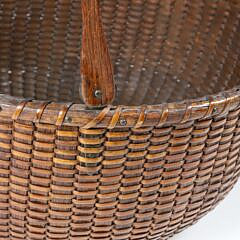 Antique Round Swing Handle Nantucket Basket