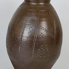 Brown Incised Ceramic Jug