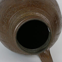 Brown Incised Ceramic Jug