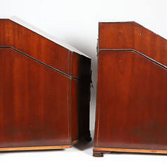 Fine Pair of Georgian Inlaid Mahogany Knife Boxes, 19th Century