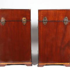 Fine Pair of Georgian Inlaid Mahogany Knife Boxes, 19th Century
