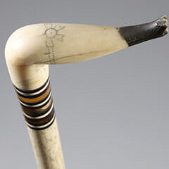 Whaler Made Lady’s Naughty Leg Cane, circa 1870