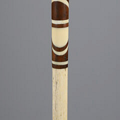 Whaler Made Turned Knob Walking Stick, circa 1860