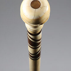 Whaler Made Turned Knob Walking Stick, circa 1860