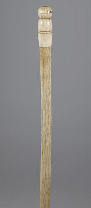 Whaler Made Ball Grip Walking Stick, circa 1860