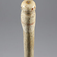 Whaler Made Ball Grip Walking Stick, circa 1860