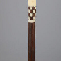Whaler Made Clenched Fist Walking Stick, Mid-19th Century