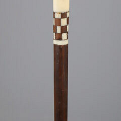 Whaler Made Clenched Fist Walking Stick, Mid-19th Century