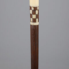 Whaler Made Clenched Fist Walking Stick, Mid-19th Century
