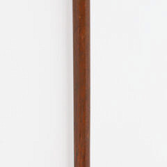 Unique Whaler Made Carved Horn Right Whale Cane, circa 1850-1860