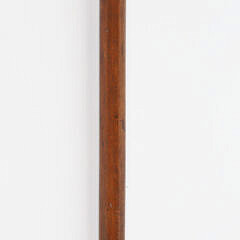 Unique Whaler Made Carved Horn Right Whale Cane, circa 1850-1860