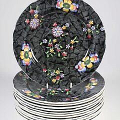 Set of 12 Copeland Spode Floral Luncheon Plates 19th Century