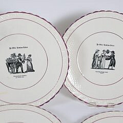 Set of 10 Royal Cauldon Pictorial “Ye Olde London Cries Dinner Plates, early 20th Century