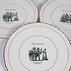Set of 10 Royal Cauldon Pictorial “Ye Olde London Cries Dinner Plates, early 20th Century
