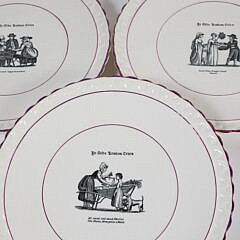 Set of 10 Royal Cauldon Pictorial “Ye Olde London Cries Dinner Plates, early 20th Century