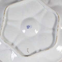 Set of Four Antique Gold Gilt Oyster Plates