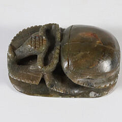 Antique Egyptian Carved Stone Scarab