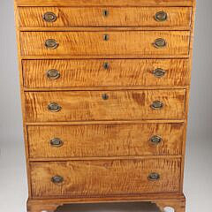 70-5490 American Chippendale TIger Maple Tall Chest A_IMG_9762 2
