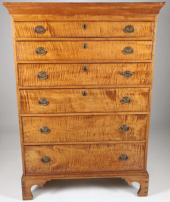 70-5490 American Chippendale TIger Maple Tall Chest A_IMG_9762 2