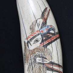 1-5530 Antique Scrimshaw Tooth B. Kay Kwakine A_IMG_9685