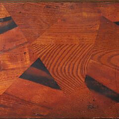 Antique Japanese Multi-wood Inlaid and Painted Lacquer Cabinet, 19th Century