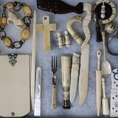 Thirty-Five Assorted Whaler Made Artifacts, 19th Century