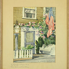 William Gelman Watercolor “Wood Box, Nantucket”, circa 1941