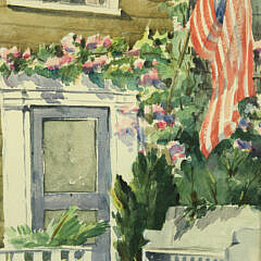 William Gelman Watercolor “Wood Box, Nantucket”, circa 1941