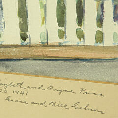 William Gelman Watercolor “Wood Box, Nantucket”, circa 1941