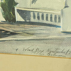 William Gelman Watercolor “Wood Box, Nantucket”, circa 1941