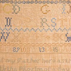 Ann Elizabeth Williams Needlework Sampler February 3,  1852