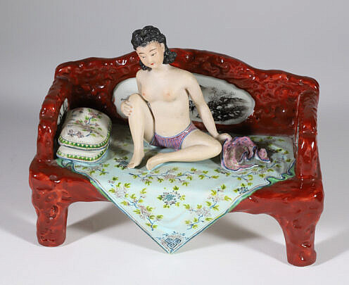 Chinese Porcelain Erotica Figural Group